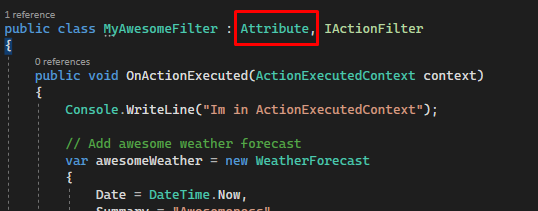 MyAwesomeFilter, now inheriting the Attribute class