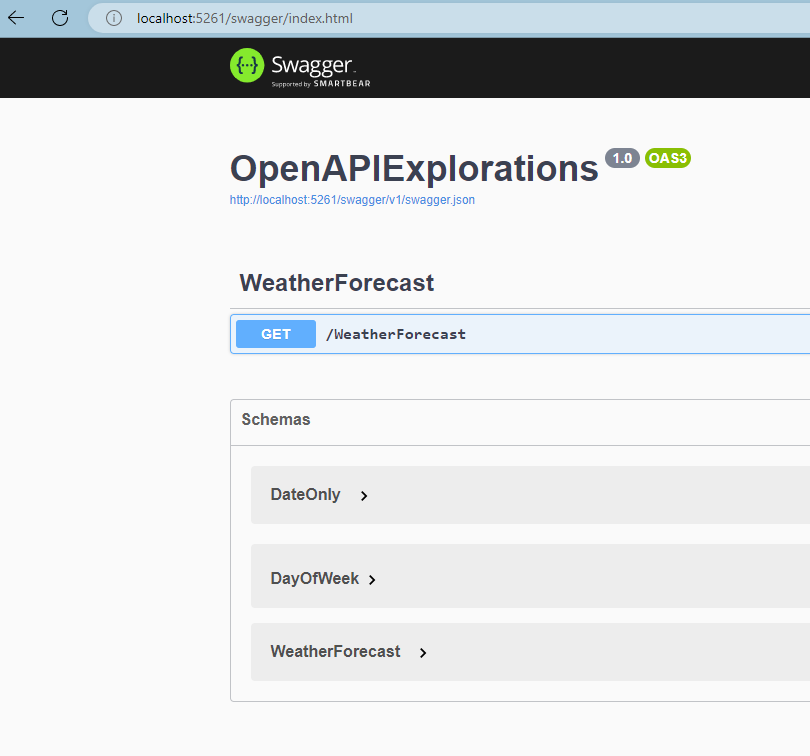 Swagger UI displaying API endpoints that you can interact with